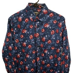 Floral Express Small Slim Fit Dress Shirt